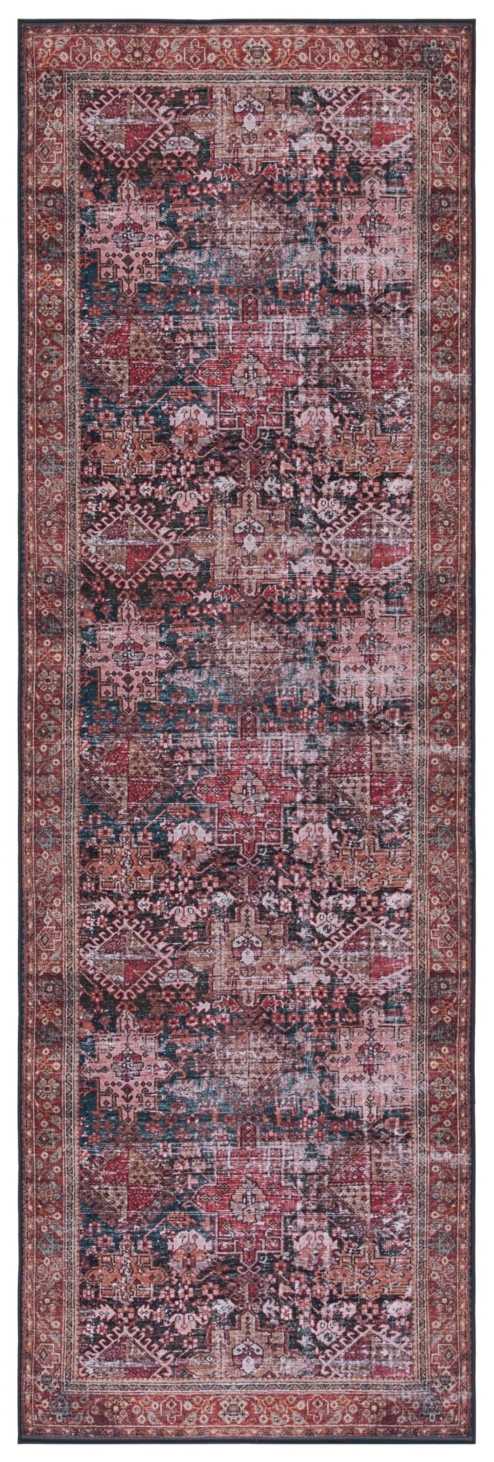 Safavieh Machine Washable Tucson Tsn114P Rust/Green Rug - Safavieh - tsn114p - 28