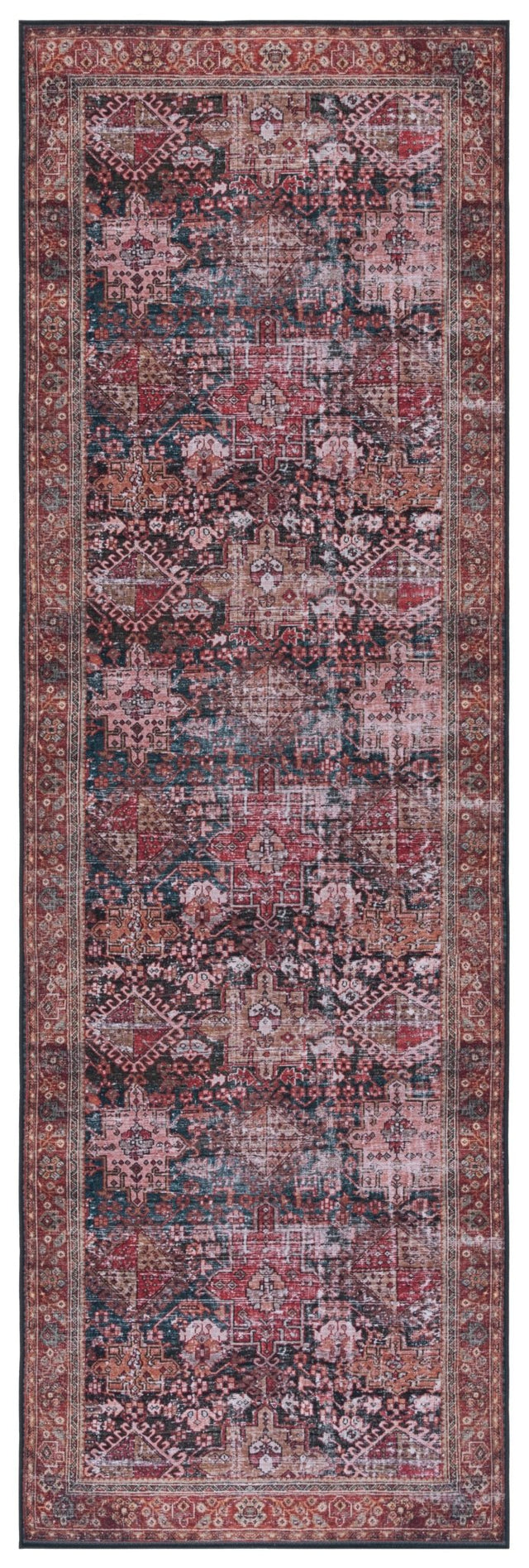 Safavieh Machine Washable Tucson Tsn114P Rust/Green Rug - Safavieh - tsn114p - 28