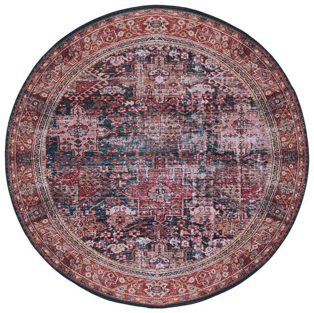 Safavieh Machine Washable Tucson Tsn114P Rust/Green Rug - Safavieh - tsn114p - 6r