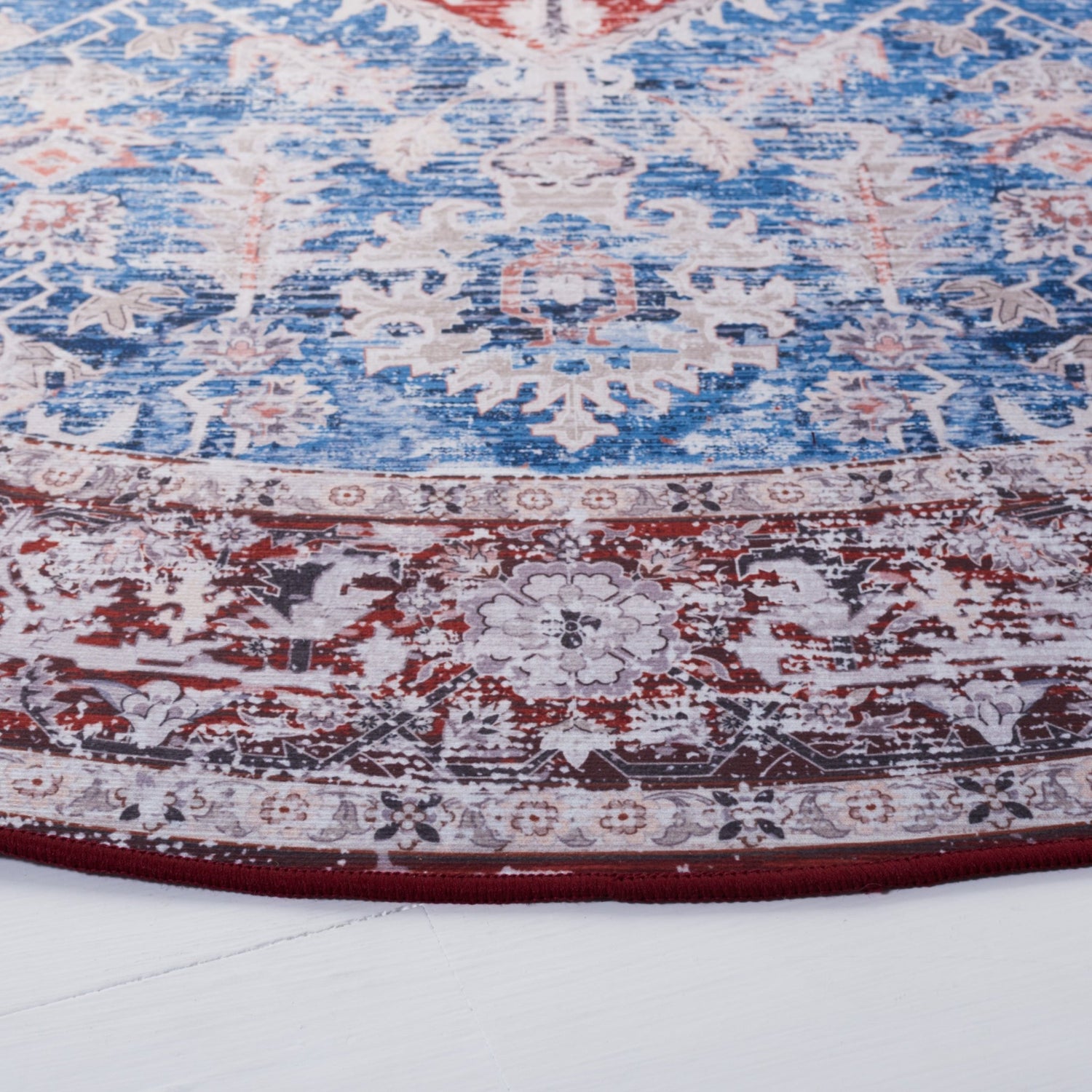 Safavieh Machine Washable Tucson Tsn115M Blue/Red Rug - Safavieh - tsn115m - 3