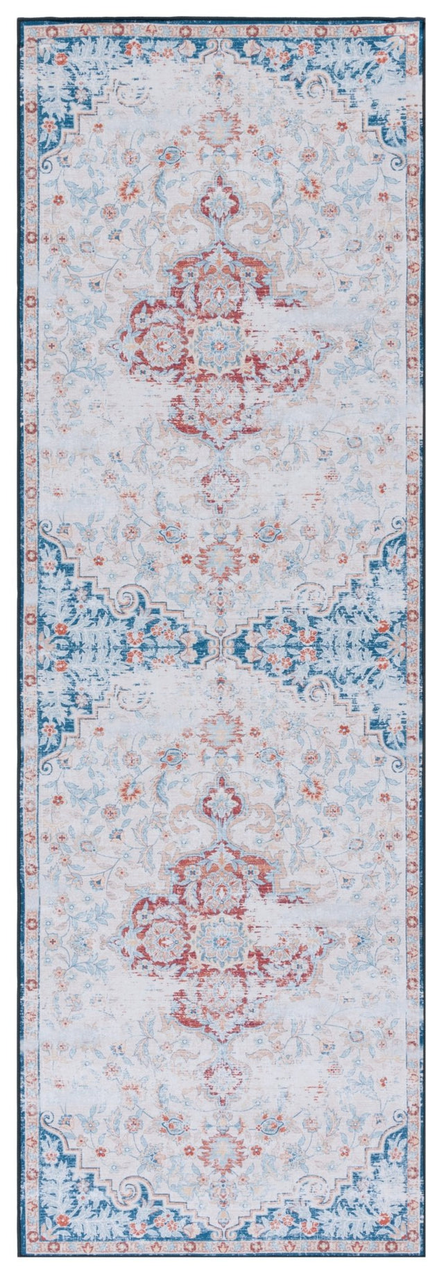 Safavieh Machine Washable Tucson Tsn117B Beige/Rust Rug - Safavieh - tsn117b - 28