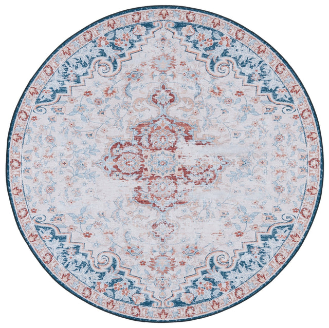 Safavieh Machine Washable Tucson Tsn117B Beige/Rust Rug - Safavieh - tsn117b - 6r