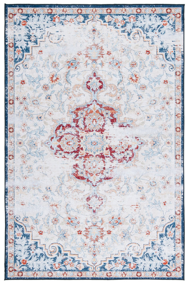 Safavieh Machine Washable Tucson Tsn117B Beige/Rust Rug - Safavieh - tsn117b - 6r