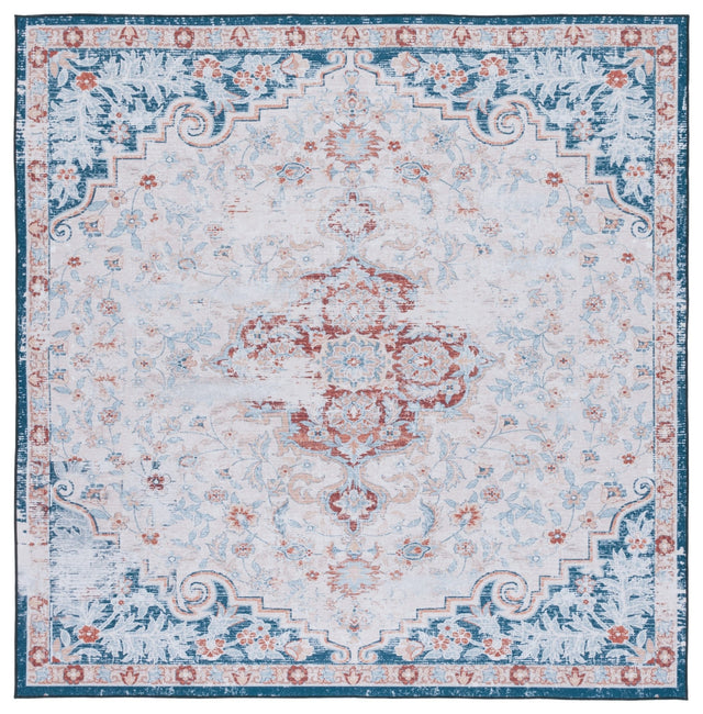 Safavieh Machine Washable Tucson Tsn117B Beige/Rust Rug - Safavieh - tsn117b - 6sq