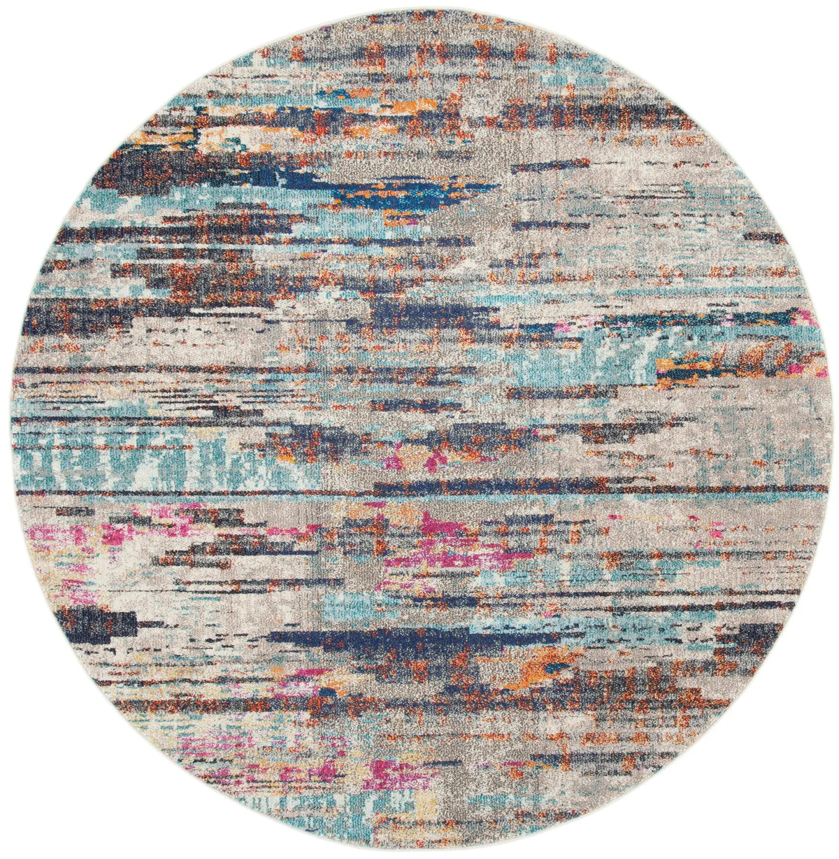 Safavieh Madison 5'-0" x 5'-0" Rug in Grey / Turquoise