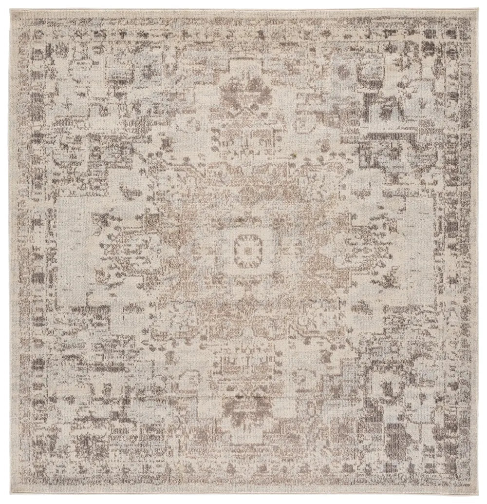 Safavieh Madison 6'-7" x 6'-7" Rug in Ivory / Beige Grey