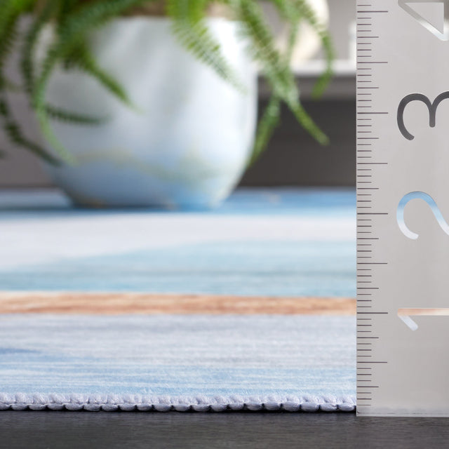 Safavieh Malibu Mbu836M Blue/Gold Rug.
