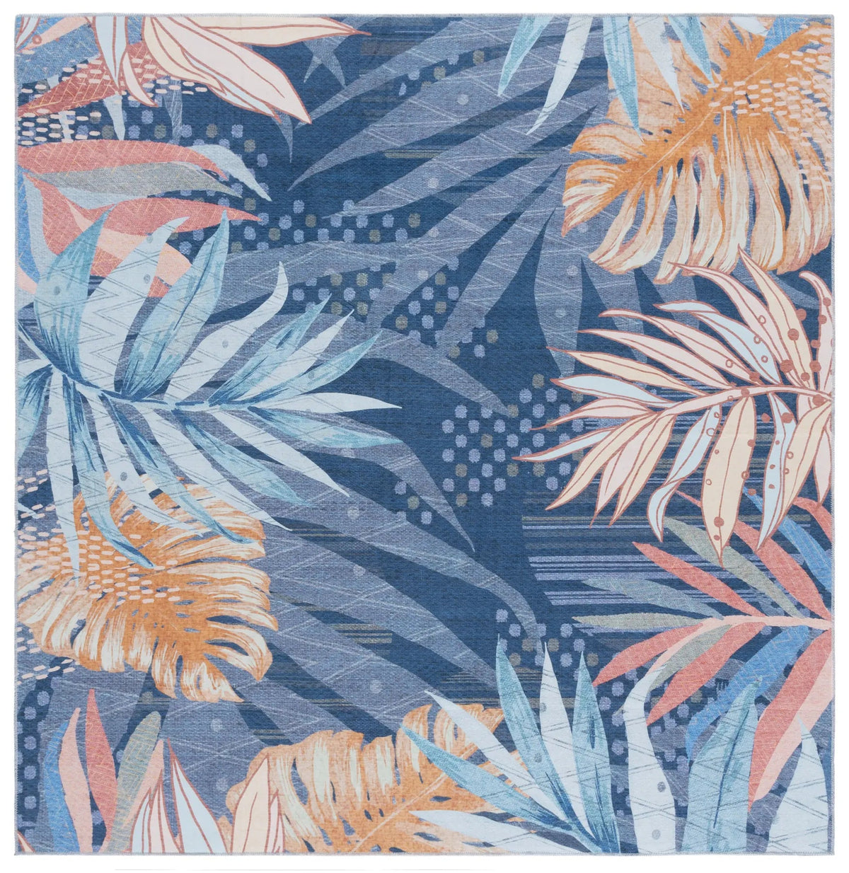 Safavieh Malibu 6'-0" x 6'-0" Rug in Blue / Light Blue