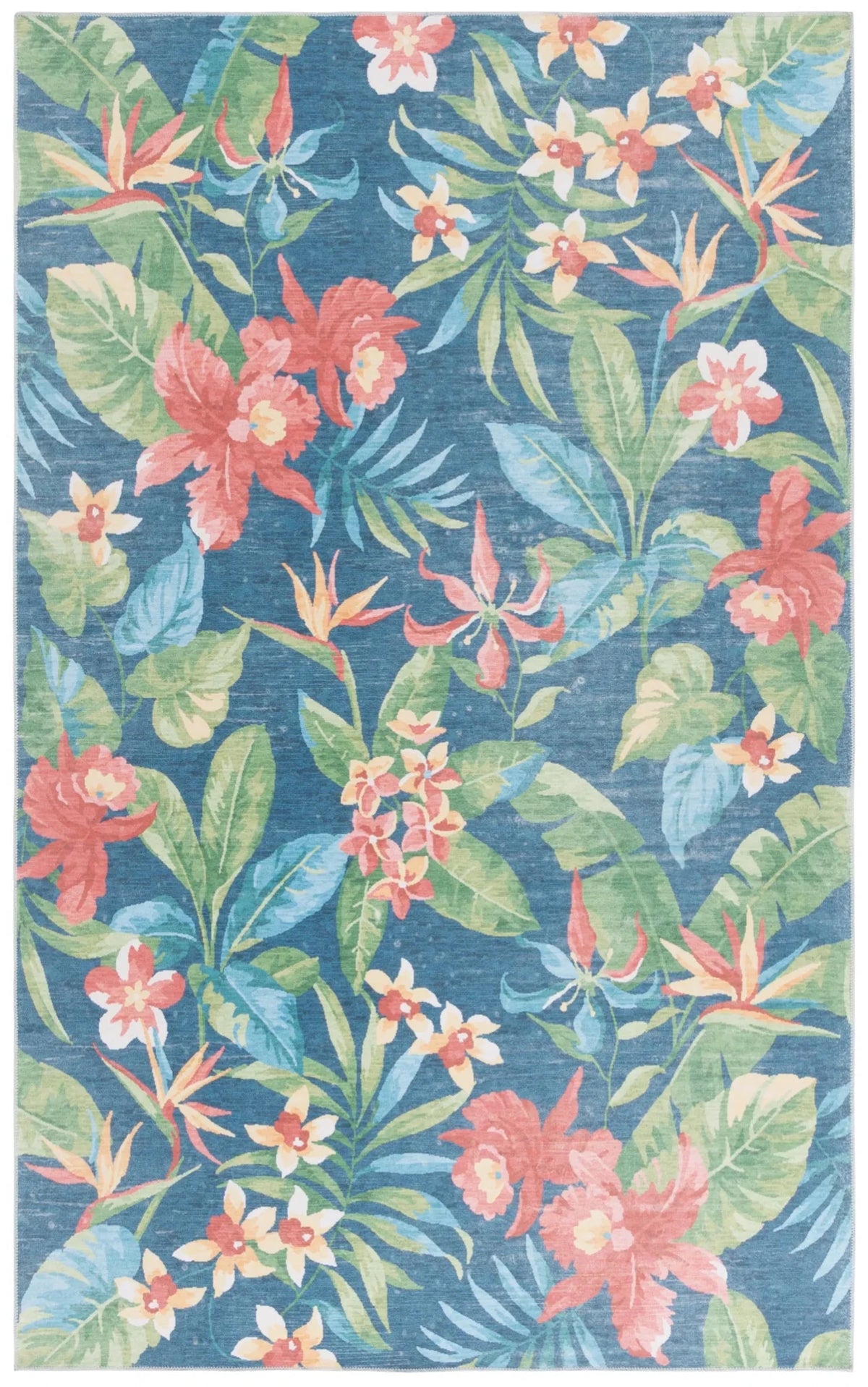 Safavieh Malibu 4'-0" x 6'-0" Rug in Dark Blue / Green