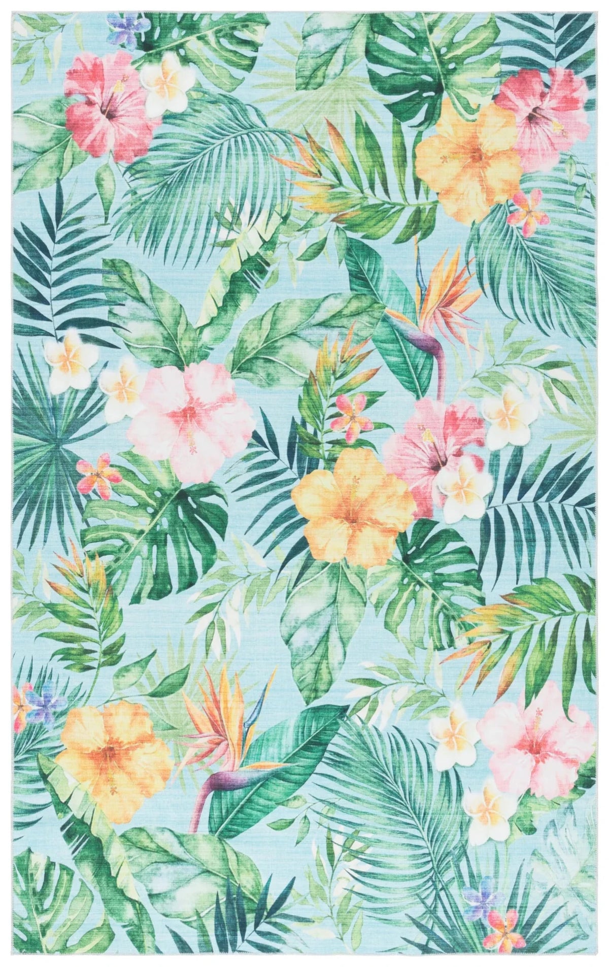 Safavieh Malibu 4'-0" x 6'-0" Rug in Aqua / Pink