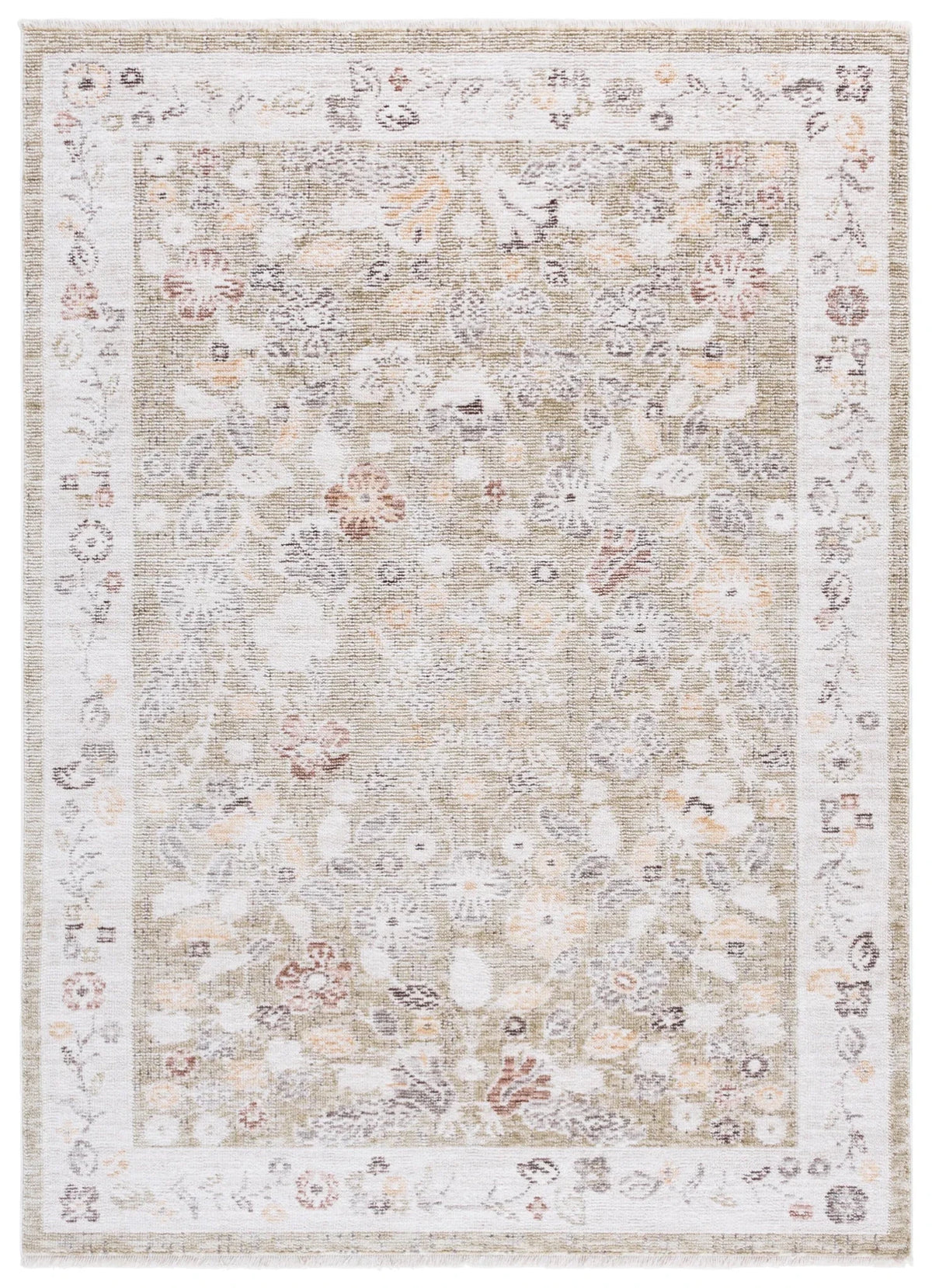 Safavieh Martha Stewart Adeline 4'-0" x 6'-0" Rug in Green / Ivory