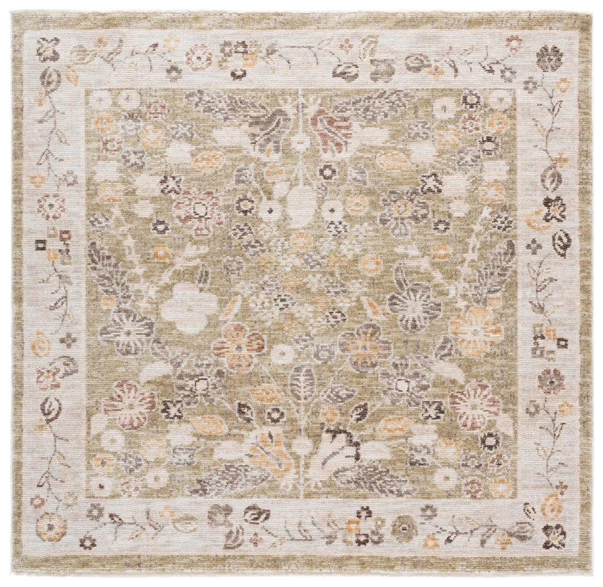 Safavieh Martha Stewart Adeline 6'-3" x 6'-3" Rug in Green / Ivory