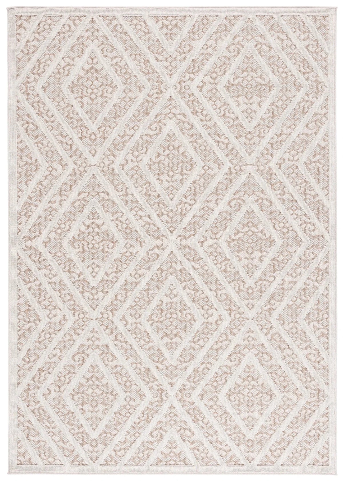 Safavieh Martha Stewart Global 4'-0" x 6'-0" Rug in Light Beige / Brown