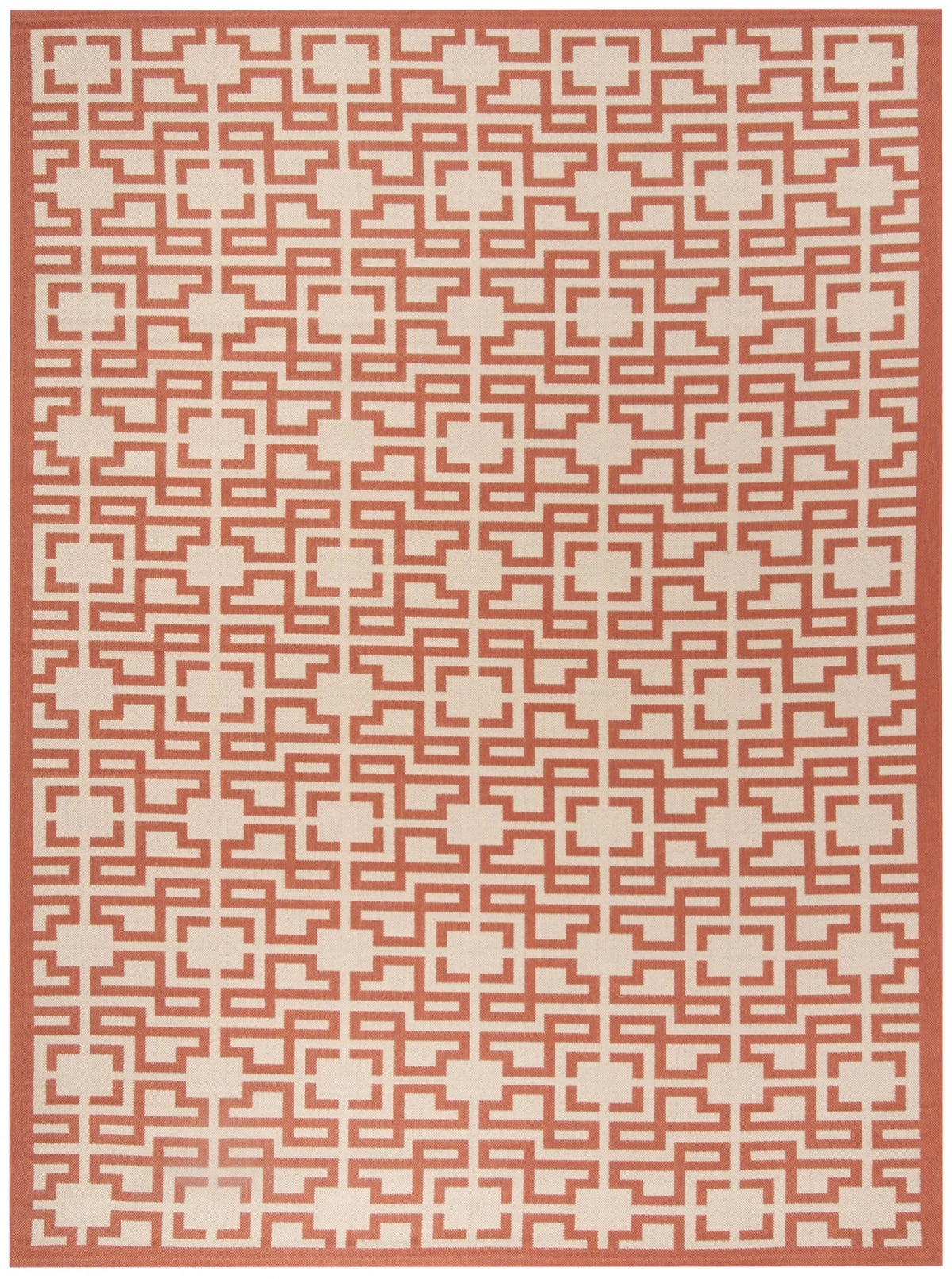 Safavieh Martha Stewart 6'-7" x 9'-6" Rug in Beige / Terracotta