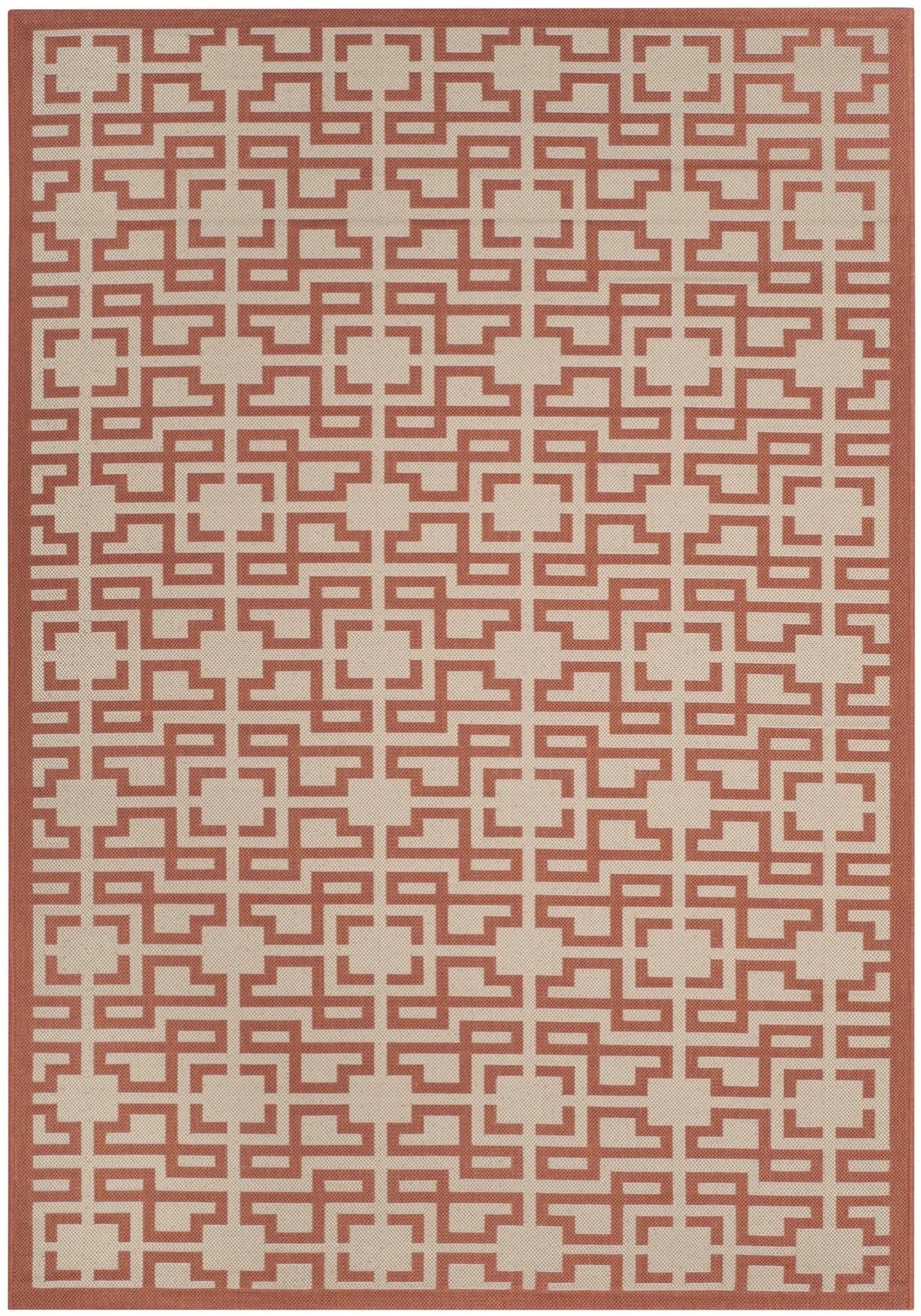 Safavieh Martha Stewart 4'-0" x 5'-7" Rug in Beige / Terracotta