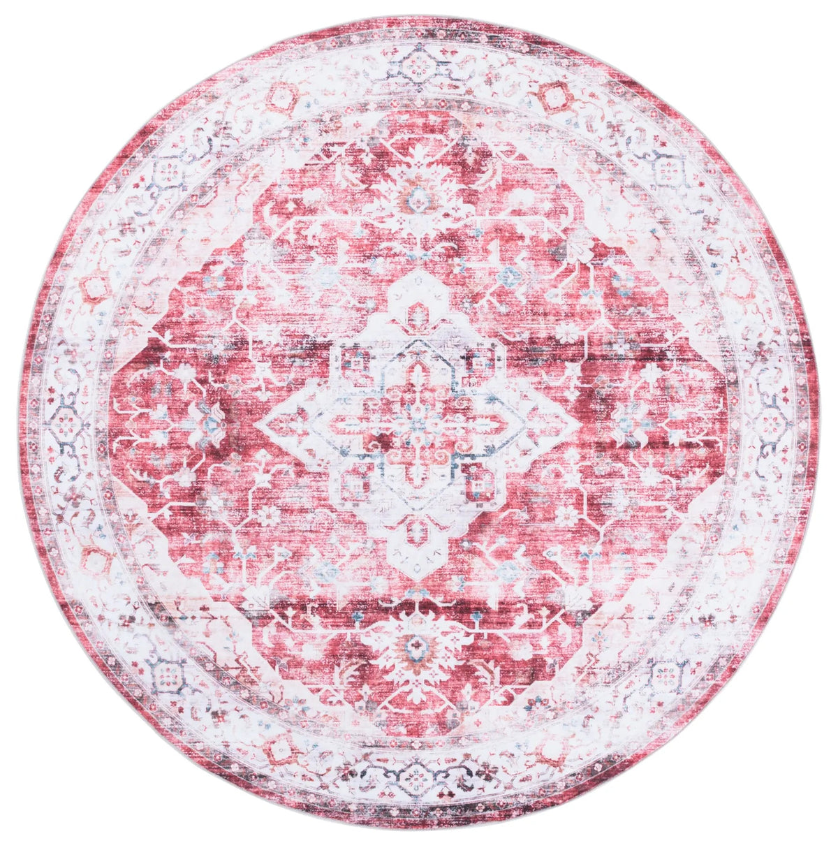 Safavieh Martha Stewart Washable 6'-0" x 6'-0" Rug in Rust / Gold
