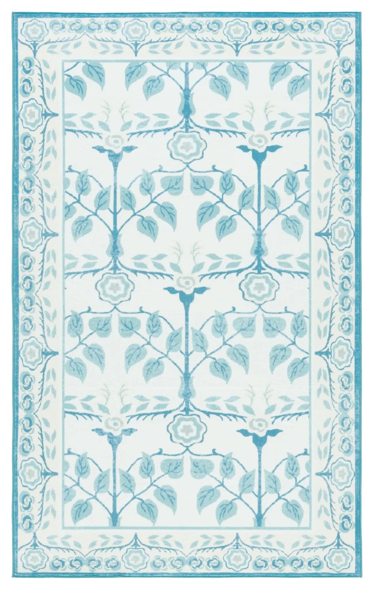 Safavieh Martha Stewart Washable 3'-0" x 5'-0" Rug in Ivory / Light Blue
