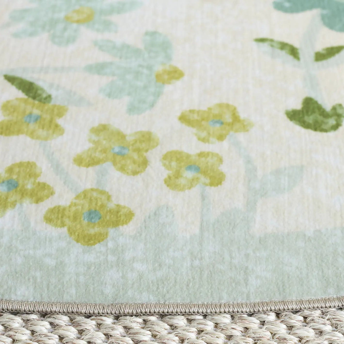Safavieh Martha Stewart Washable 6'-0" x 6'-0" Rug in Beige / Light Green