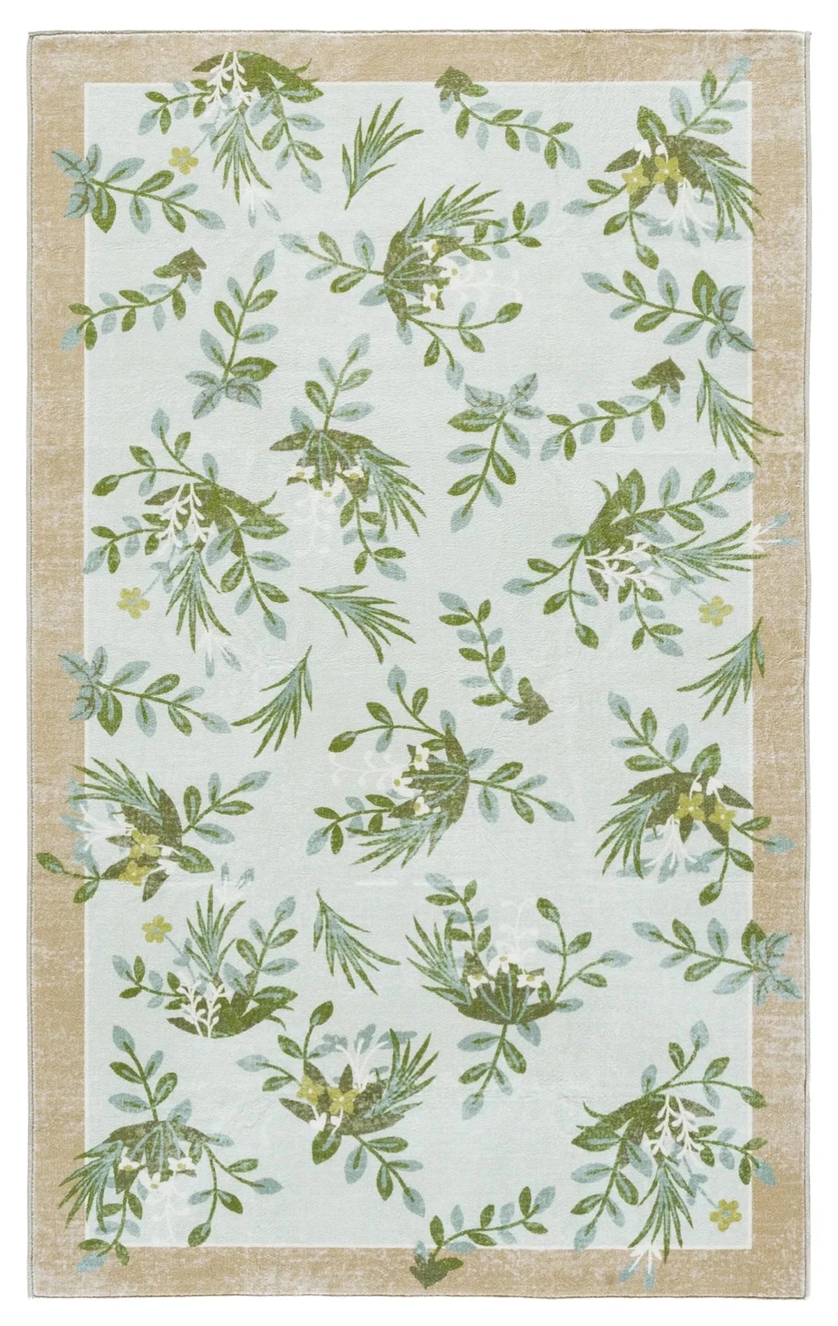 Safavieh Martha Stewart Washable 3'-0" x 5'-0" Rug in Taupe / Green