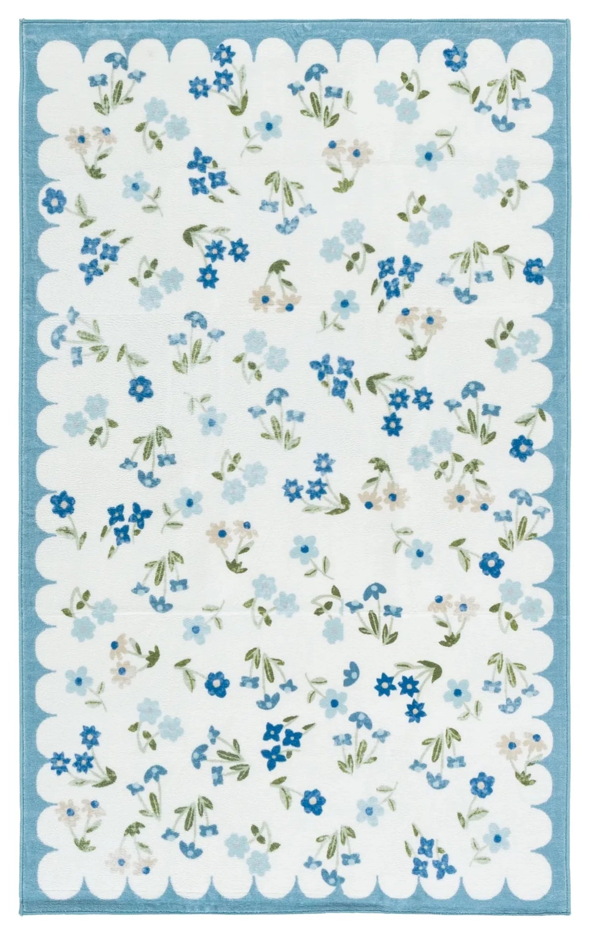 Safavieh Martha Stewart Washable 3'-0" x 5'-0" Rug in Ivory / Light Blue