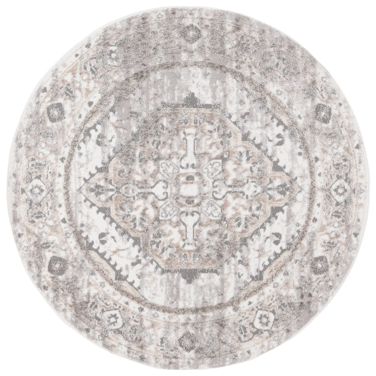 Safavieh Maya 6'-7" x 6'-7" Rug in Ivory / Grey Beige