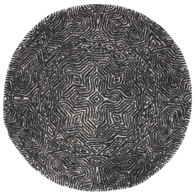 Safavieh Micro-Loop Mlp956Z Ivory/Black Rug.