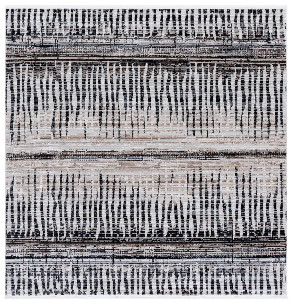 Safavieh Mila 6'-7" x 6'-7" Rug in Beige / Ivory Black