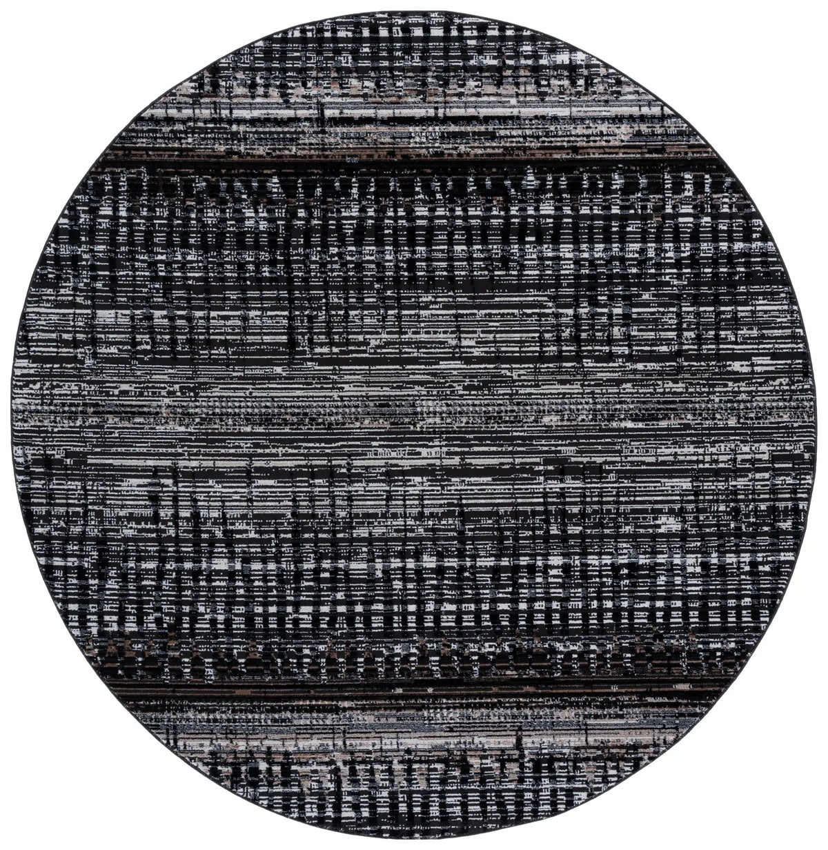 Safavieh Mila 6'-7" x 6'-7" Rug in Black / Beige Ivory