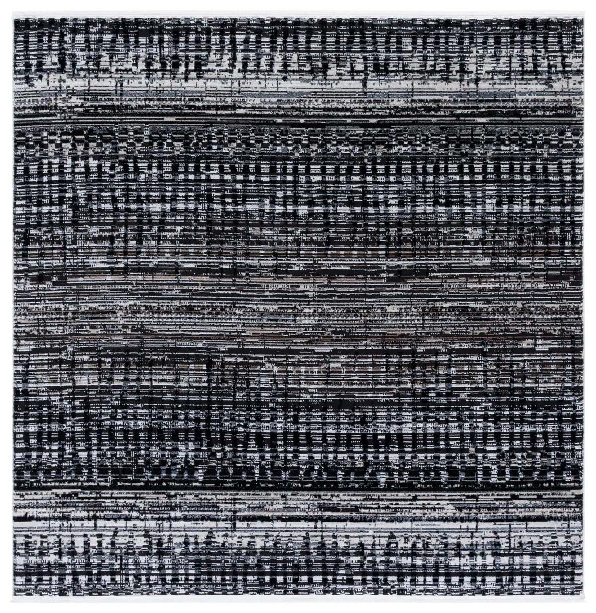 Safavieh Mila 6'-7" x 6'-7" Rug in Black / Beige Ivory