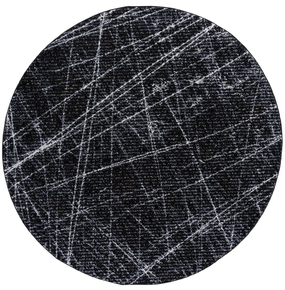Safavieh Mila 6'-7" x 6'-7" Rug in Black / Beige Ivory