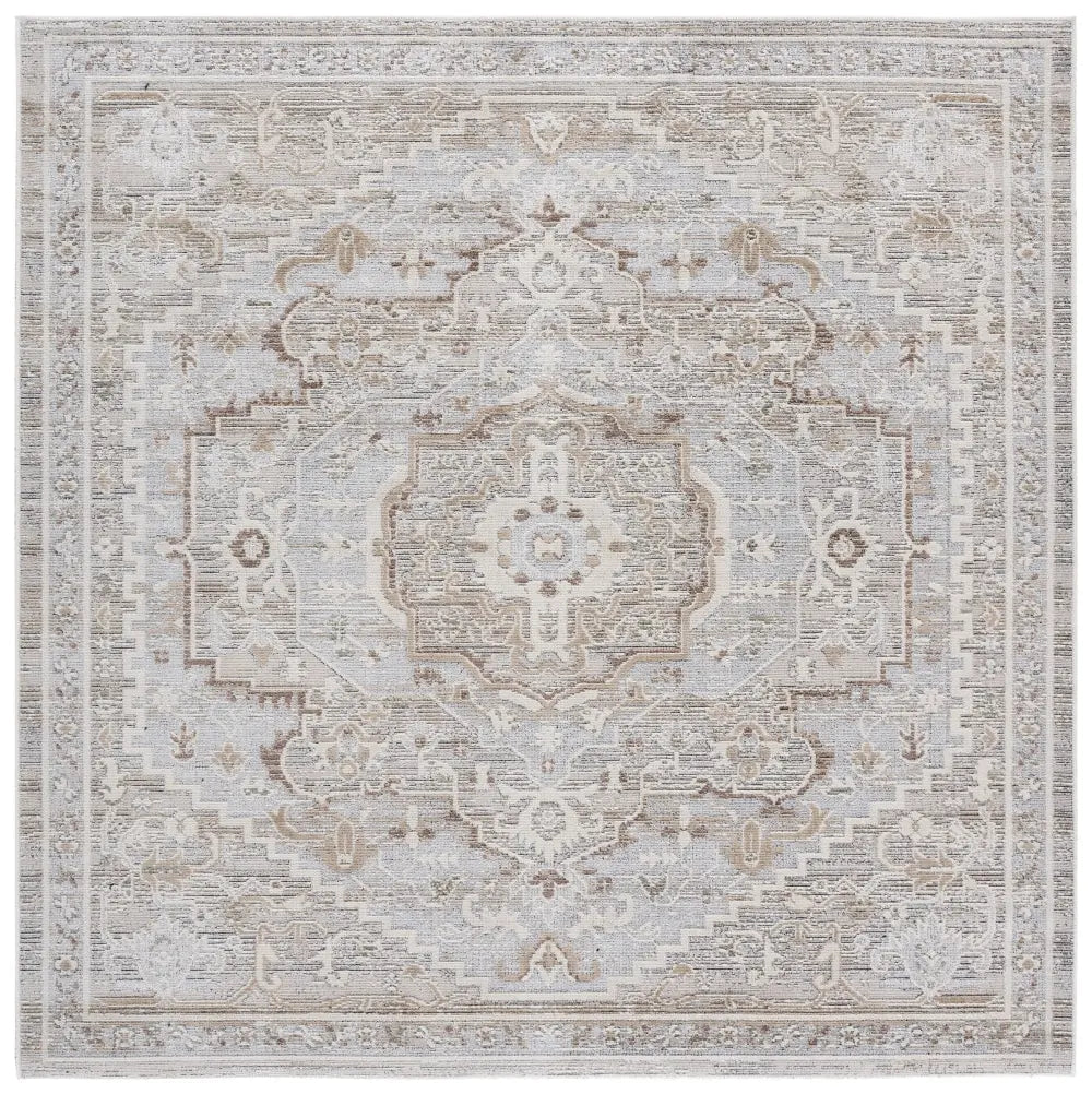 Safavieh Miranda 6'-6" x 6'-6" Rug in Beige / Grey Ivory