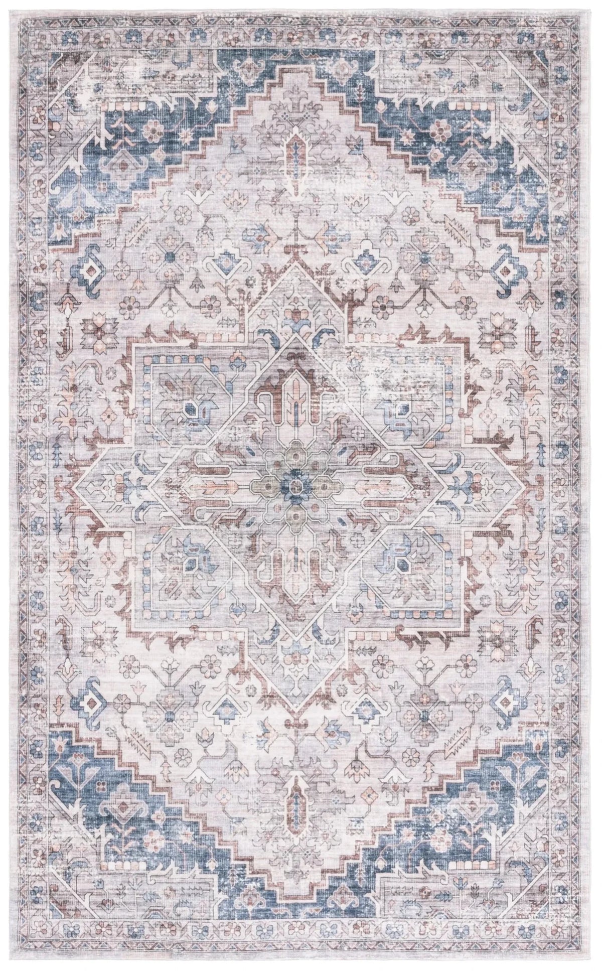 Safavieh Montana 4'-0" x 6'-0" Rug in Grey / Blue