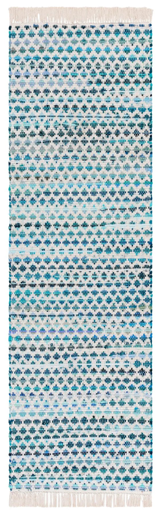 Safavieh Montauk 2'-3" x 8'-0" Rug in Turquoise / Ivory