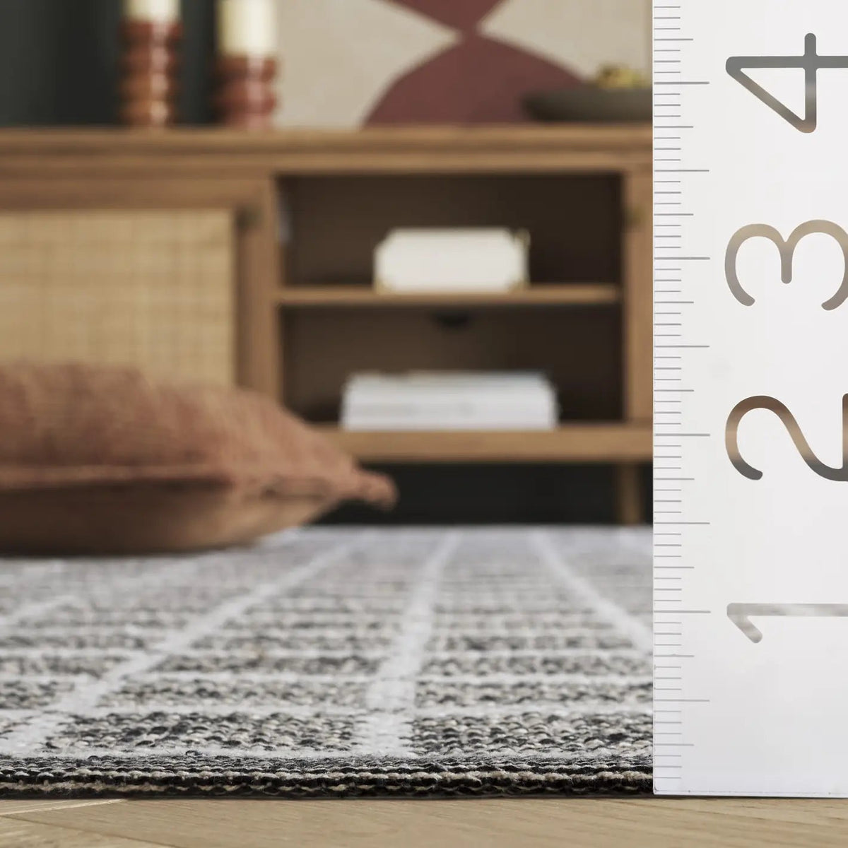 Safavieh Montauk 4'-0" x 6'-0" Rug in Black / Ivory