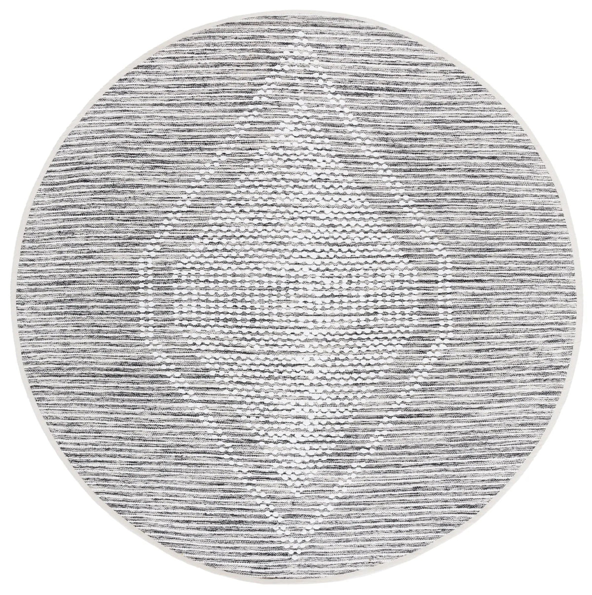 Safavieh Montauk 6'-0" x 6'-0" Rug in Black / Ivory