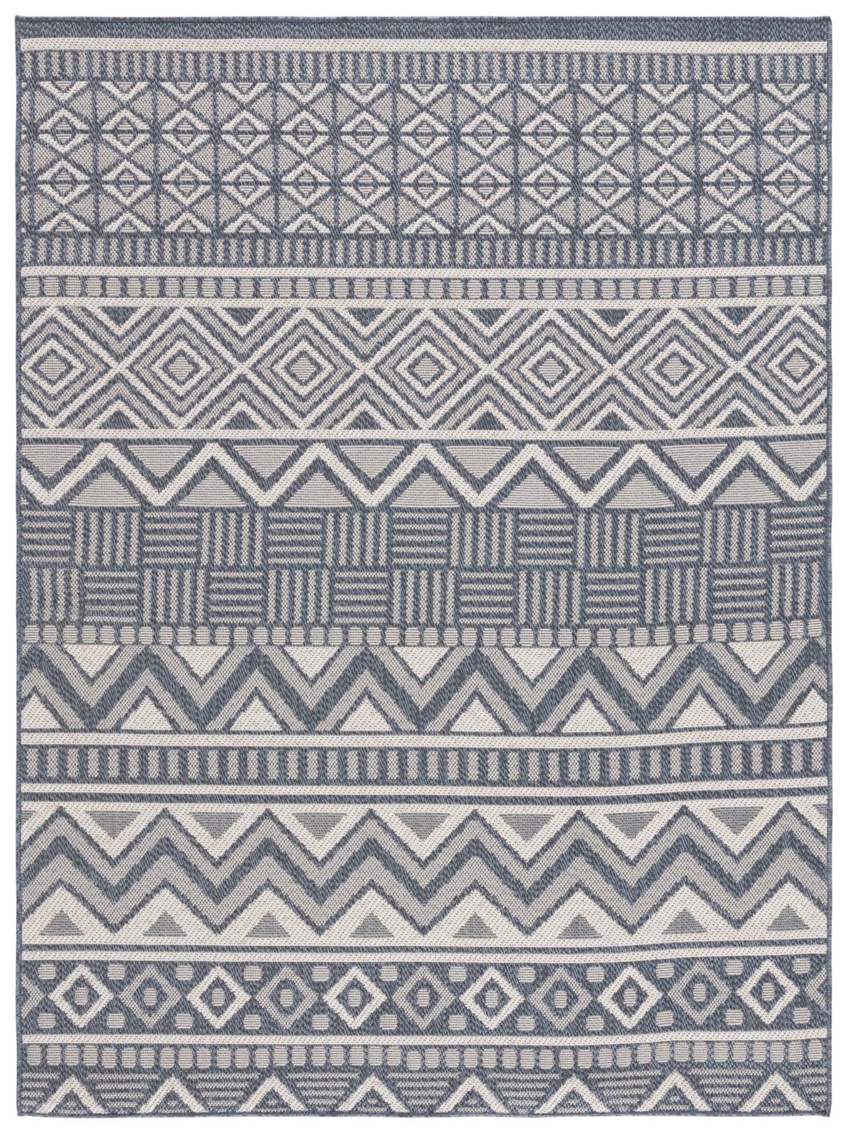 Safavieh Msr Cy Indoor/Outdoor Msro818N Navy/Creme Rug.
