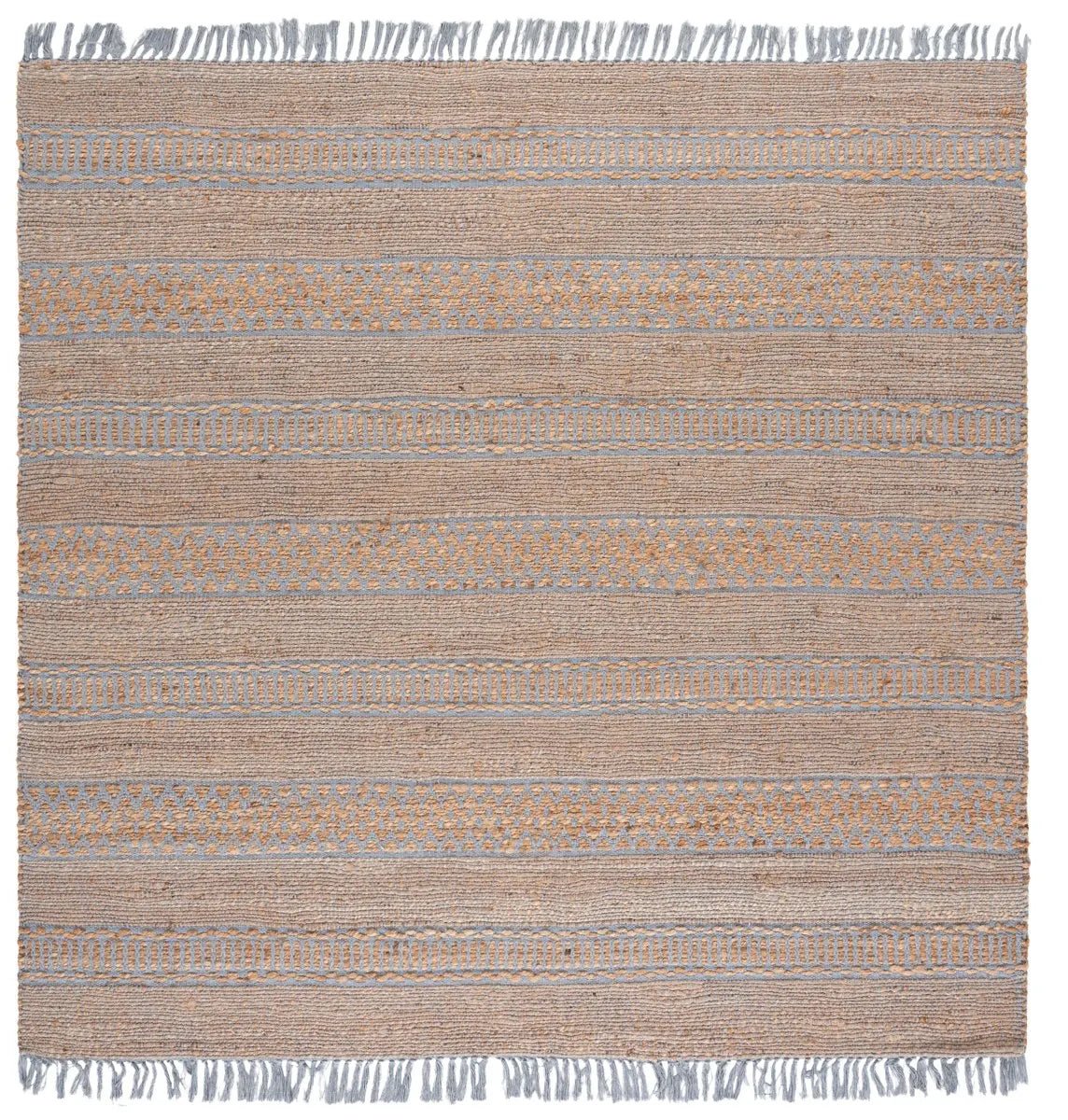 Safavieh Natural Fiber 7'-0" x 7'-0" Rug in Natural / Grey