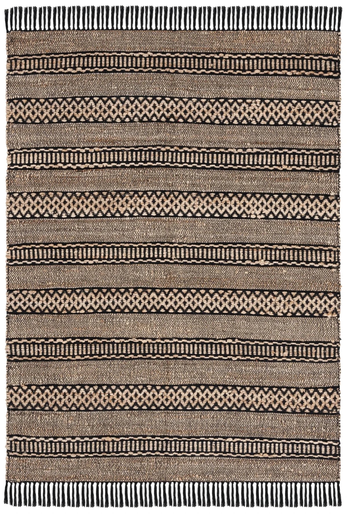 Safavieh Natural Fiber 5'-0" x 8'-0" Rug in Natural / Black