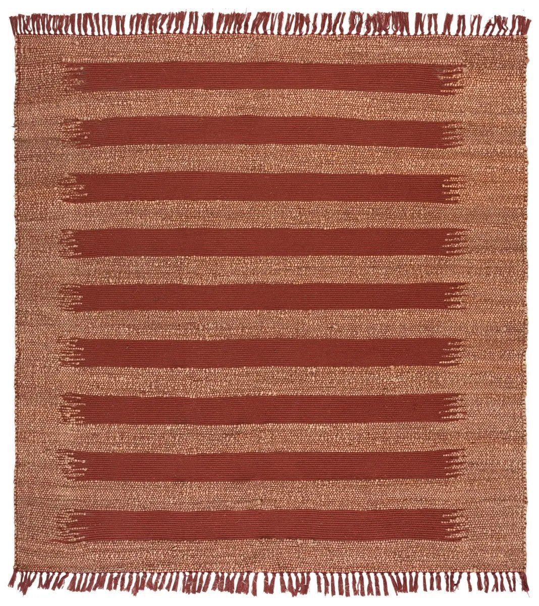 Safavieh Natural Fiber 7'-0" x 7'-0" Rug in Natural / Rust