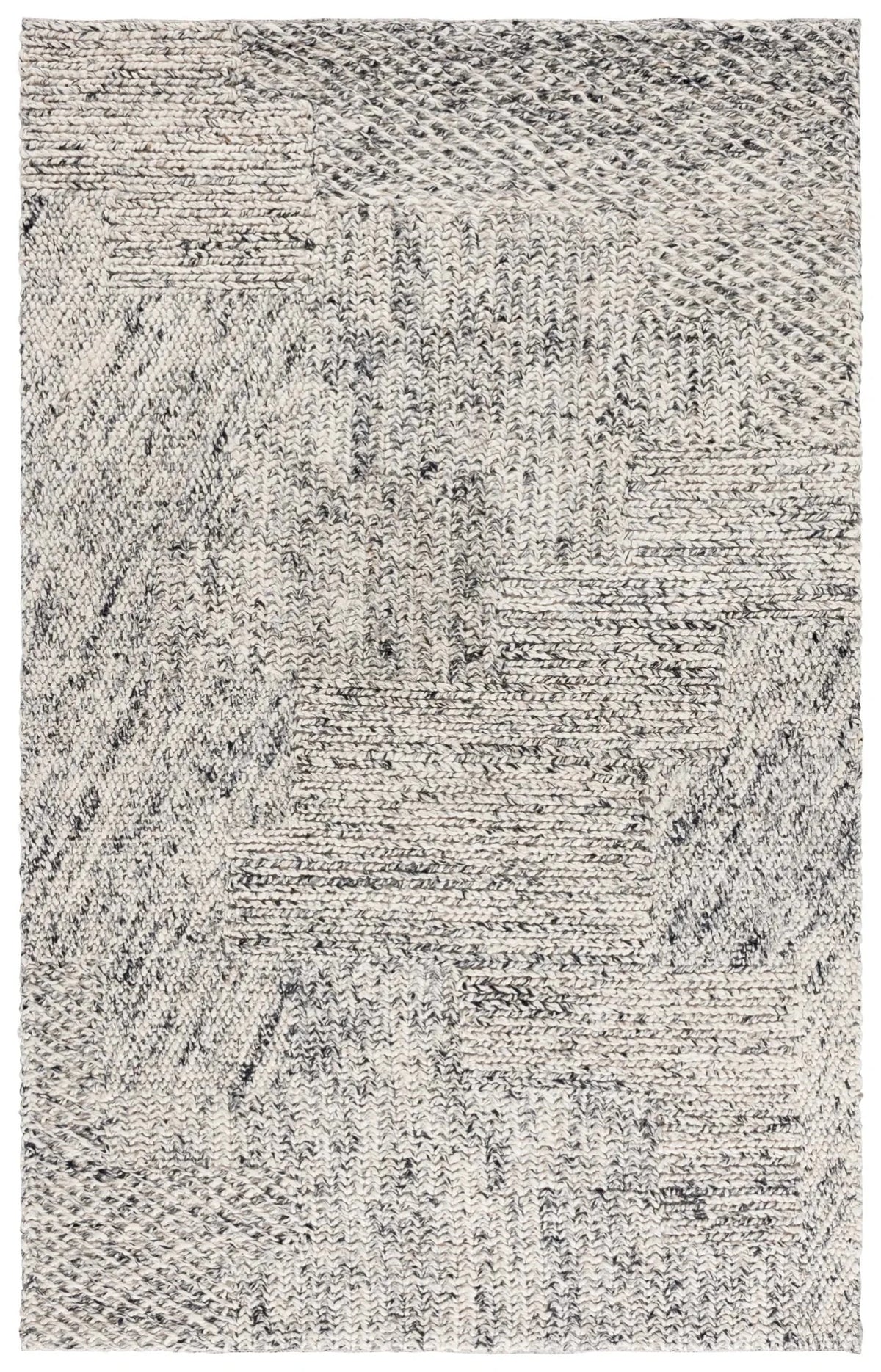 Safavieh Natural Fiber 4'-0" x 6'-0" Rug in Black / Ivory
