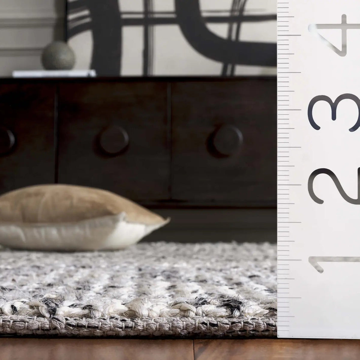 Safavieh Natural Fiber 4'-0" x 6'-0" Rug in Black / Ivory