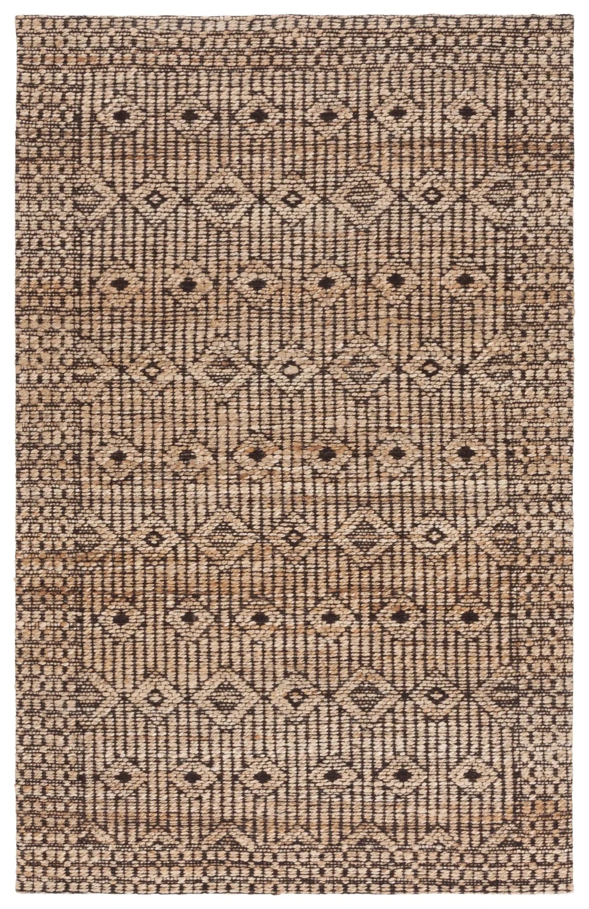 Safavieh Natural Fiber 4'-0" x 6'-0" Rug in Natural / Black