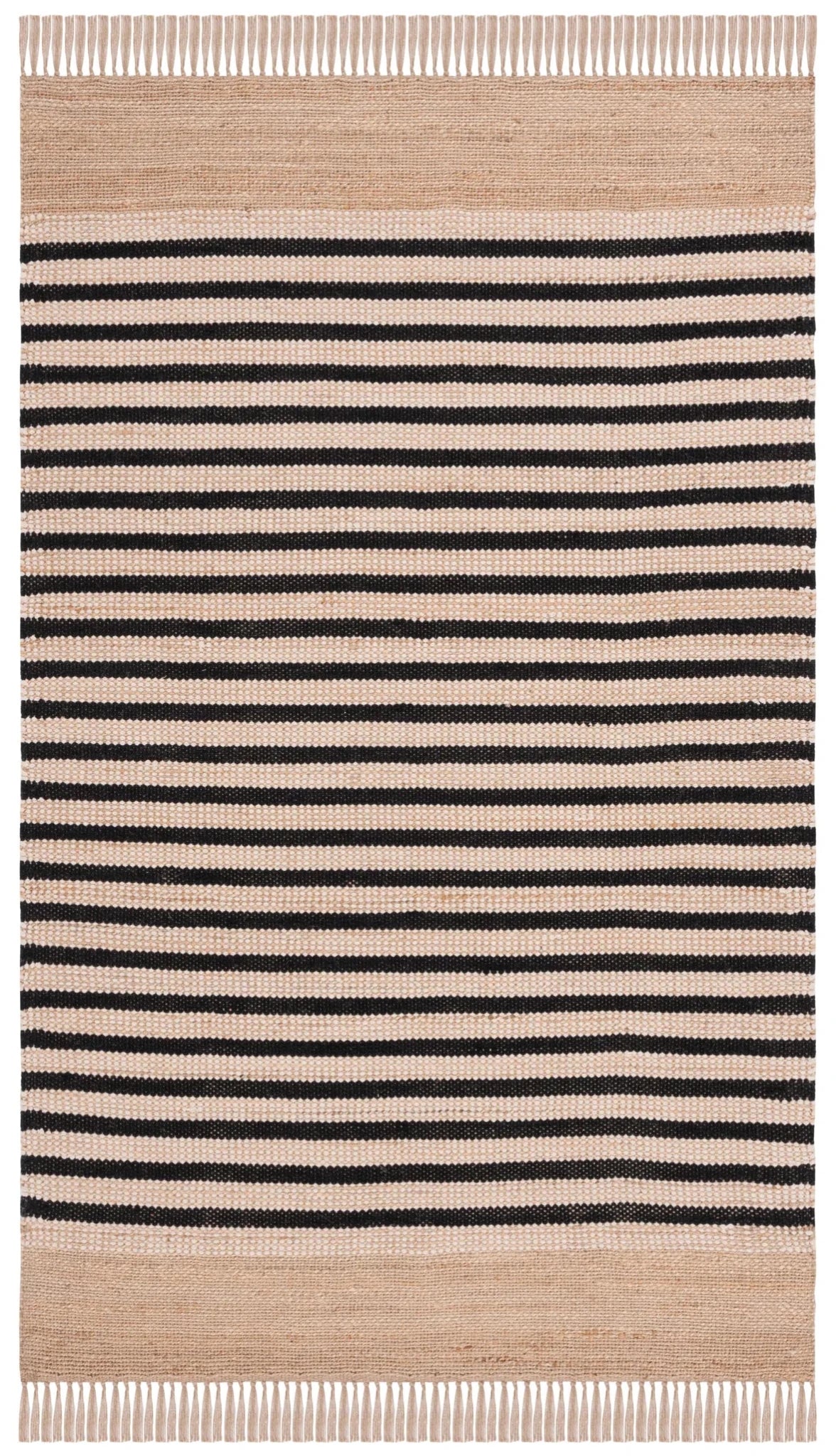 Safavieh Natural Fiber 4'-0" x 6'-0" Rug in Natural / Black