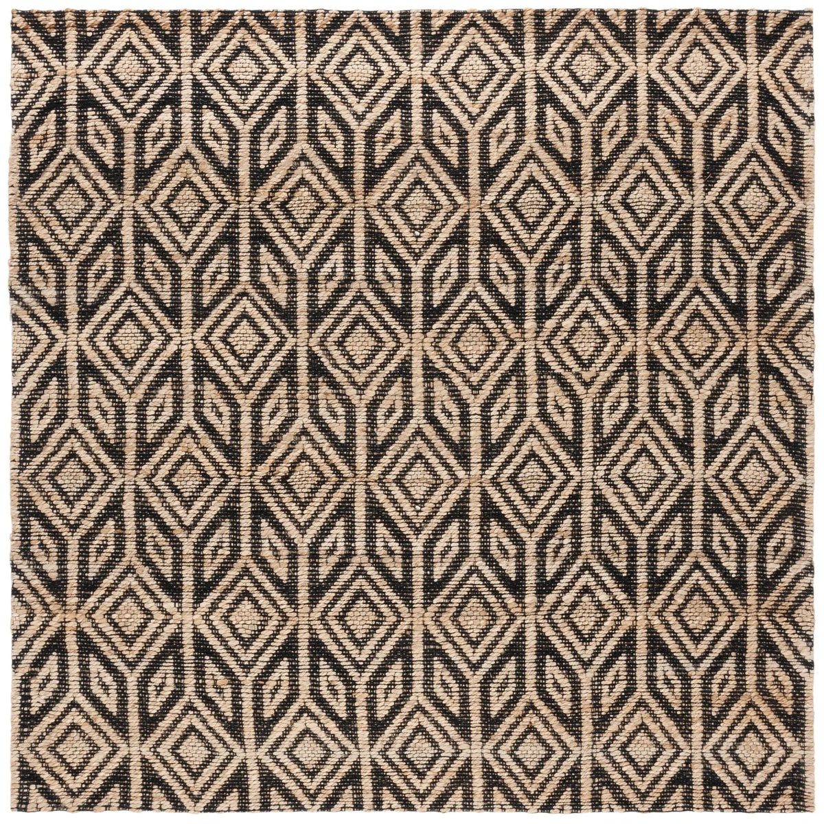 Safavieh Natural Fiber 6'-6" x 6'-6" Rug in Natural / Black
