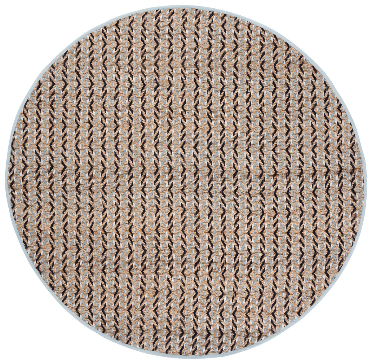 Safavieh Natural Fiber 7'-0" x 7'-0" Rug in Natural / Turquoise