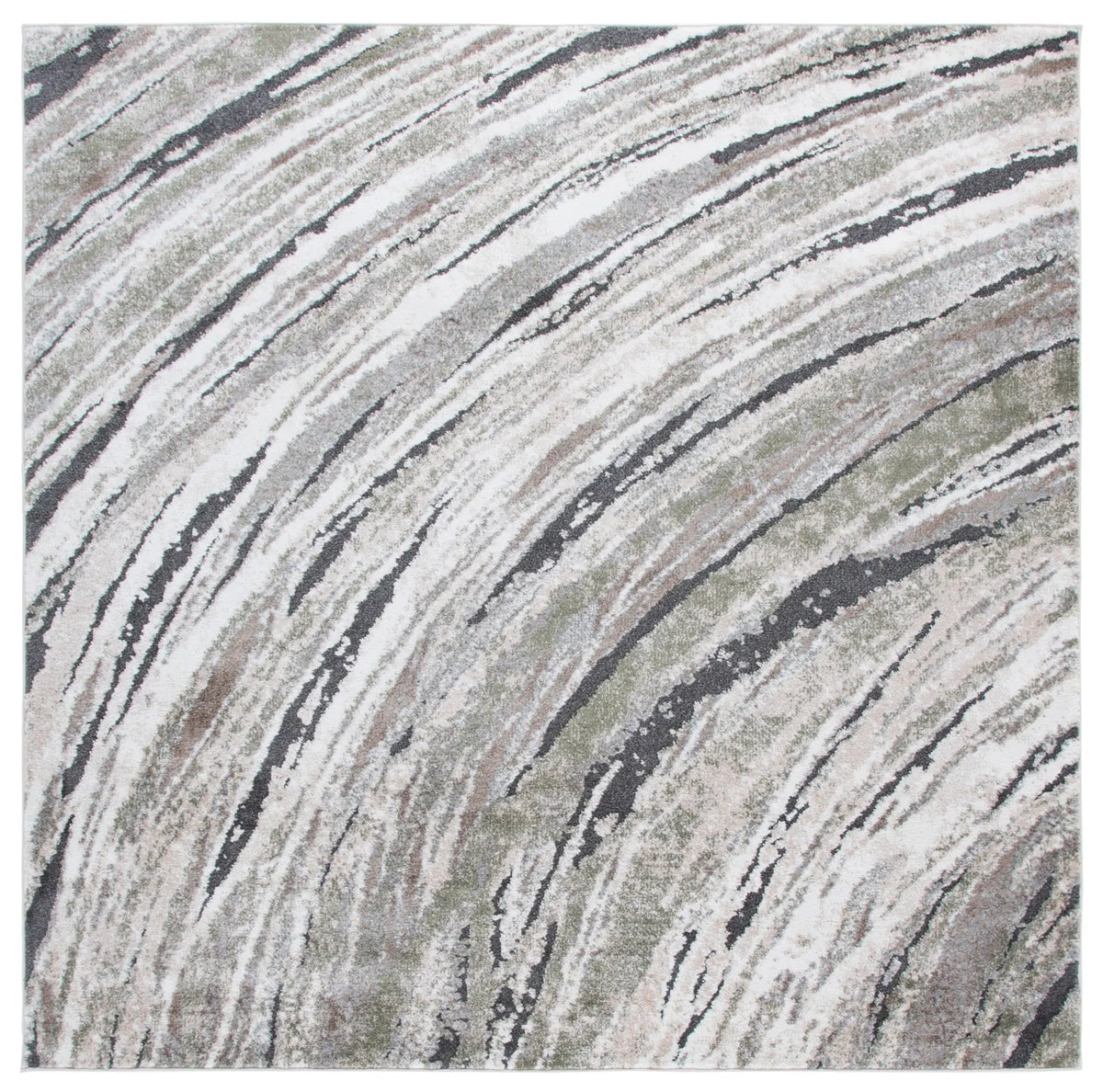 Safavieh Opal 6'-7" x 6'-7" Rug in Green / Grey Ivory