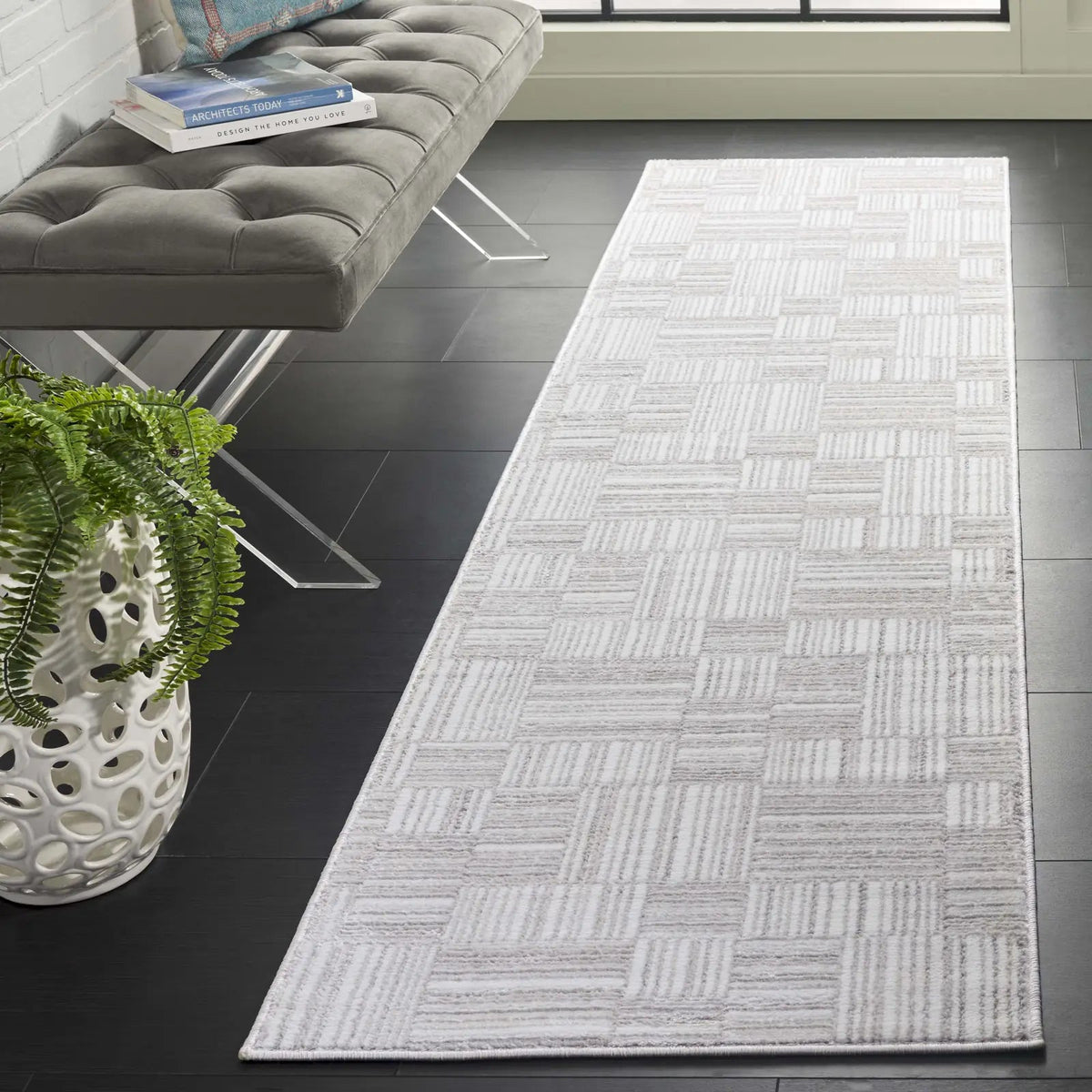 Safavieh Orchard 2'-2" x 8'-0" Rug in Ivory / Ivory