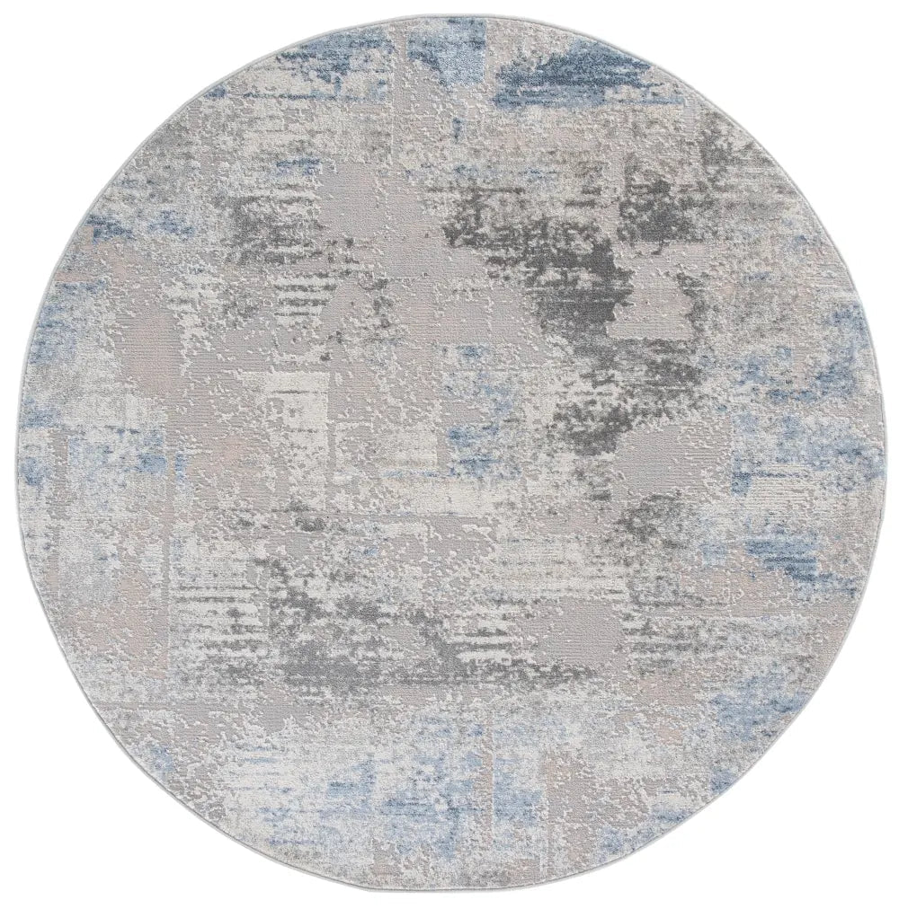 Safavieh Palma 6'-7" x 6'-7" Rug in Grey / Teal