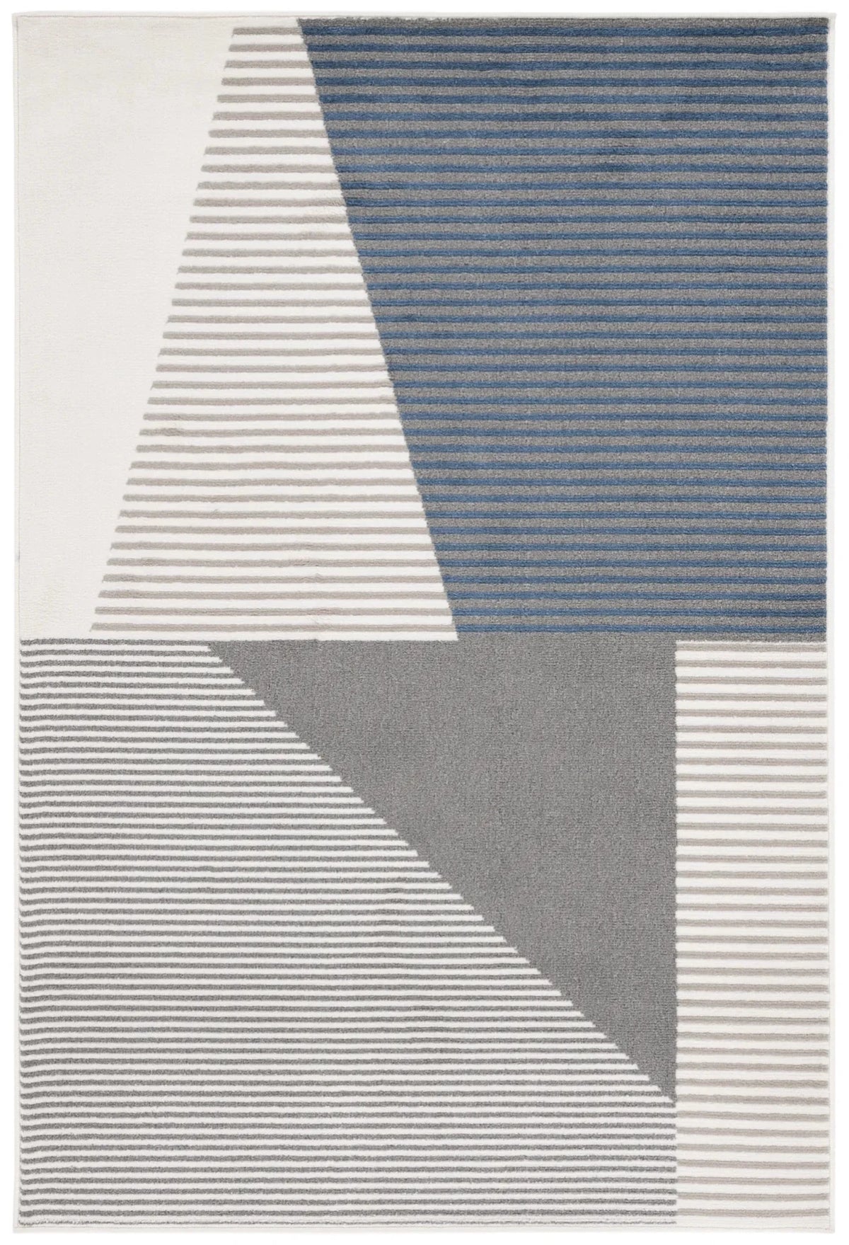 Safavieh Pyramid 4'-5" x 6'-5" Rug in Ivory / Grey Navy