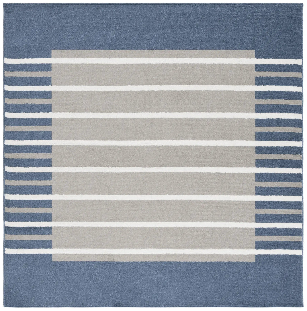 Safavieh Pyramid 6'-7" x 6'-7" Rug in Grey / Ivory Navy